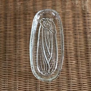 Pilgrim Glass Condiment Relish Dish Tray Celery